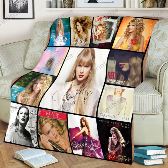 Taylor Swift Signed For Fans Blanket HG