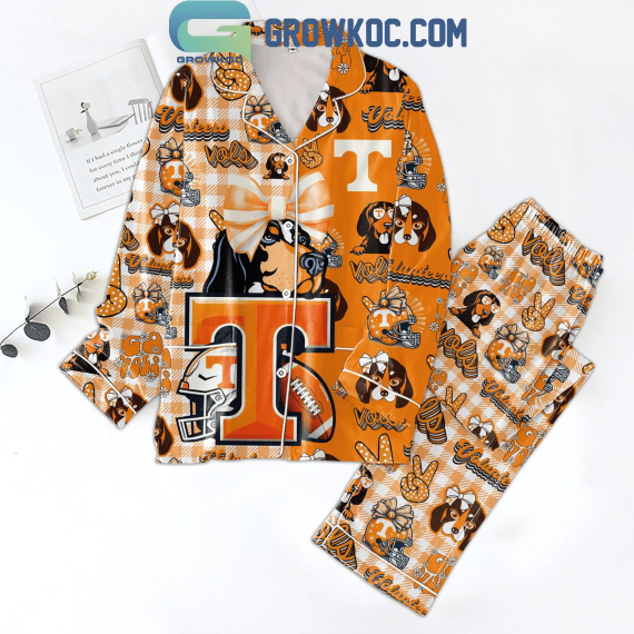 Tennessee Go Vols 2024 Orange Comfortable Pyjama Pajamas Set NVA
