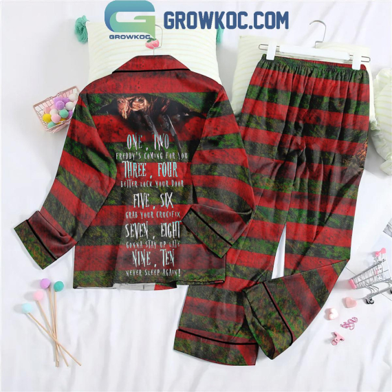 The Nightmare On Elm's Street Freddy Krueger Halloween Comfortable Pyjama Pajamas Set NVA