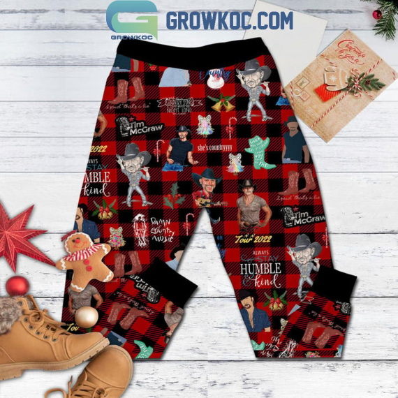 Tim McGraw Here's A Merry Christmas McGraw To You Fleece Pajamas Set Pyjamas Sleepwear for Aldult Kid NVA