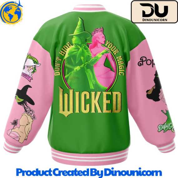 Wicked Baseball Jacket Bomber Jacket NVA Varsity Jacket For Kid Aldult