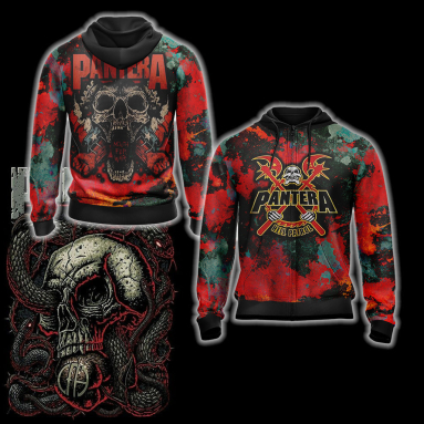 Pantera Unisex 3D Printed T-shirt Hoodie Zipper Hoodie, Aldult Kid Gift Shirt NVA