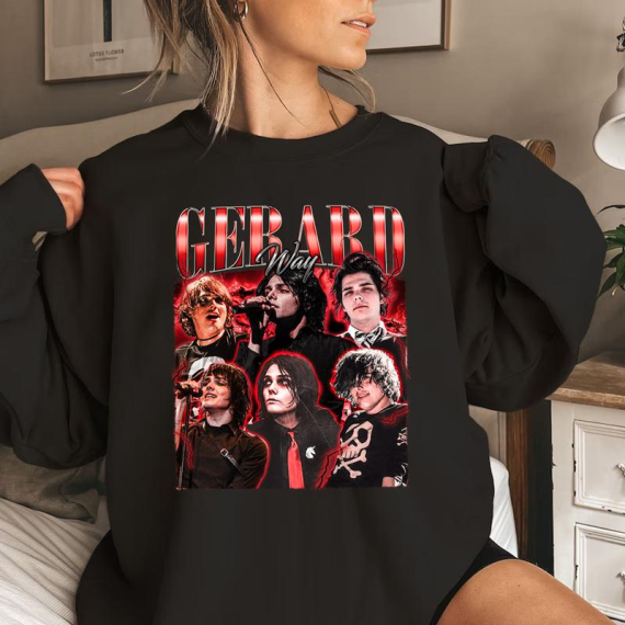 Gerard Way Vintage Ver 2 Tshirt Sweatshirt Hoodie My Chemical Romance Shirt Mother Day Gifts LN