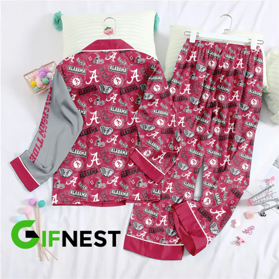 Stylish Alabama Crimson Tide Football Pajamas Set Perfect Women s Christmas Gift NVA
