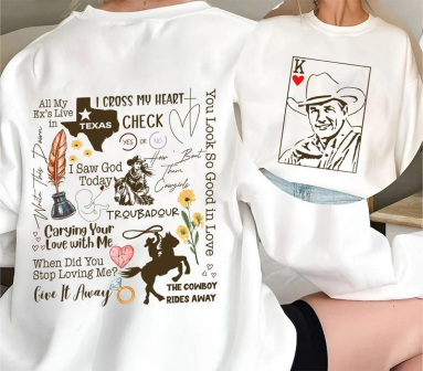 George Strait 2-sided Shirt, Country Music Gift For fan Unisex Crewneck Tshirt Hoodie Sweatshirt HFN