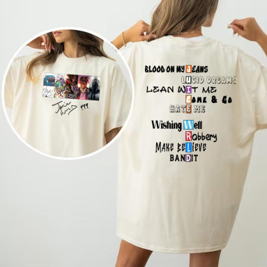 Juicee W.R.L.D 999 2-sided Signature Shirt, Gift for Music Fan Unisex Crewneck Tshirt Hoodie Sweatshirt HFN
