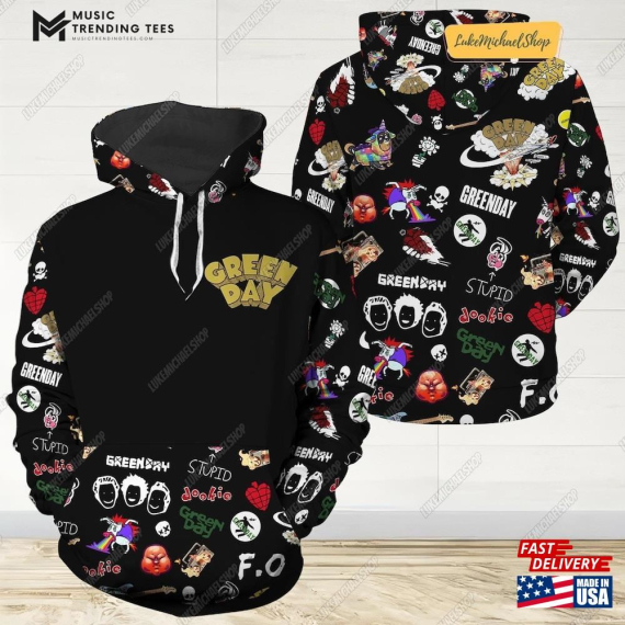 Greenday Band Hoodie Legging Set Rock Unisex Green Day Dookie Tour 2024 Yoga Classic NVA
