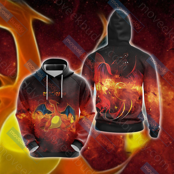 Pokemon Charizard Unisex 3D Printed T-shirt Hoodie Zipper Hoodie, Aldult Kid Gift Shirt NVA