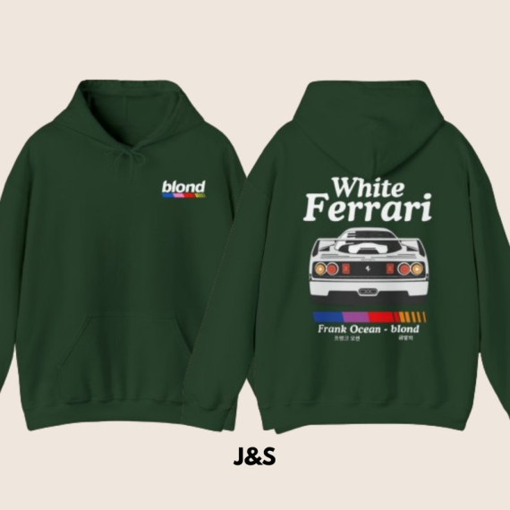 Frank Ocean White Ferrari Hoodie  HG
