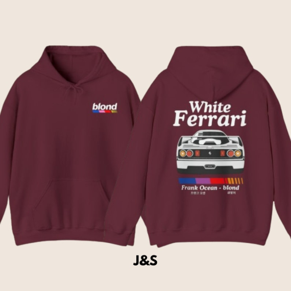 Frank Ocean White Ferrari Hoodie  HG