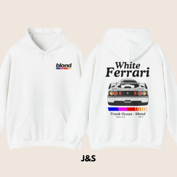 Frank Ocean White Ferrari Hoodie  HG