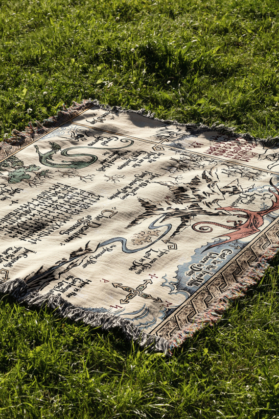 Lord Of The Rings Thorin's Woven Blanket HG | Bilbo Baggins Tapestry Throw | Lotr poison