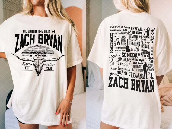 Quittin' Time Tour Zach Bryan 2024 Tour  Country Music, Concert Comfort Colors Or Gildan Hoodie Tshirt, Hoodie, Sweatshirt HG
