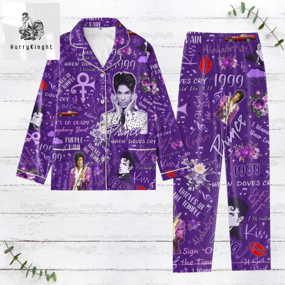 Prince Pajamas Prince Pajama Set Women Prince Purple Rain Shirt Prince Holiday Pajamas Prince Pajamas For Party Prince Pj Set HG