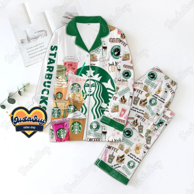Starbucks Pajamas Set HG Starbucks Shirt Starbucks Pajamas Starbucks Coffee Shirt Coffee Lover Shirt Starbucks Lover Shirt