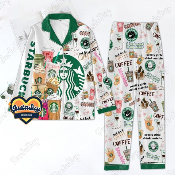 Starbucks Pajamas Set HG Starbucks Shirt Starbucks Pajamas Starbucks Coffee Shirt Coffee Lover Shirt Starbucks Lover Shirt