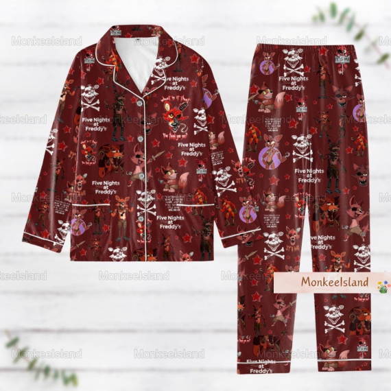 Halloween Five Nights At Freddy Pajamas 5NAF Video Game Holiday Pajmas Halloween Fnaf Game Pajmas Set Halloween Trick Or Treat HG