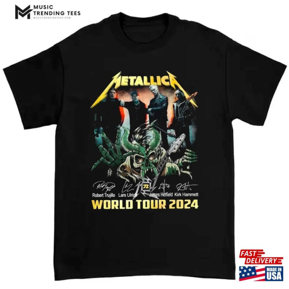 Metallica World Tour 2024 Unisex T Shirt Hoodie Sweatshirt NVA