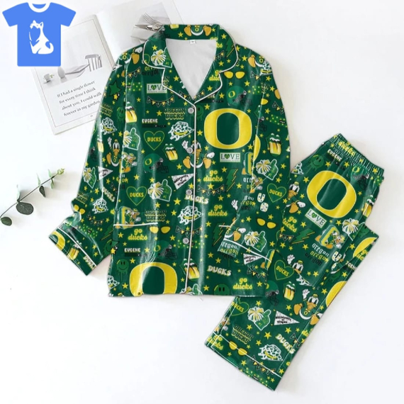 Oregon Ducks 2024 Pajamas Set Christmas Gifts HG